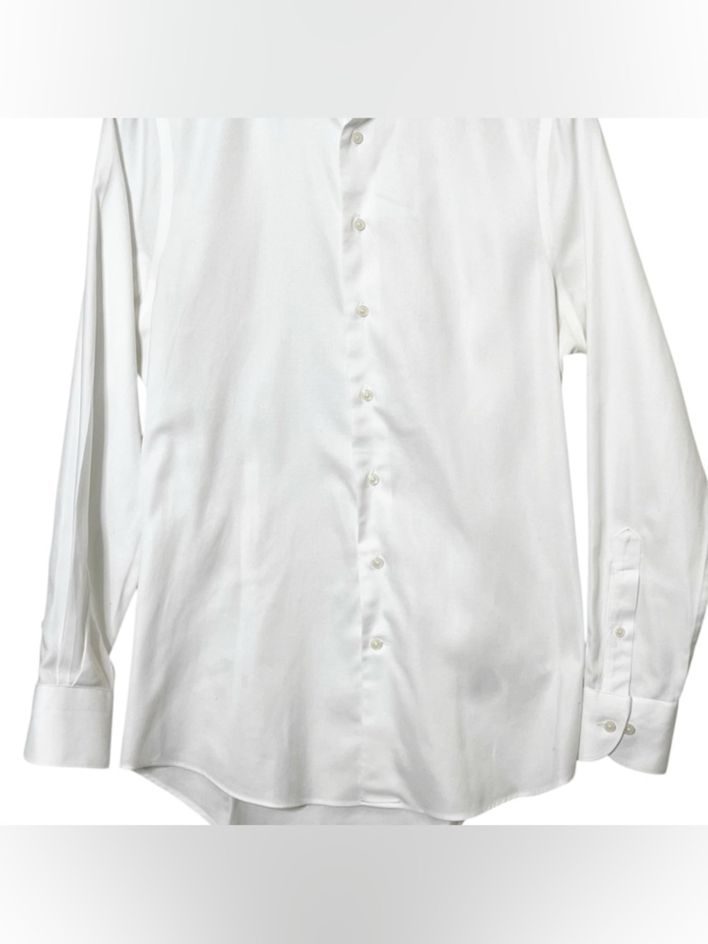 Suitsupply Traveller Dress Shirt Men’s 15 38 White Wrinkle Free Slim Fit - Picture 4 of 8
